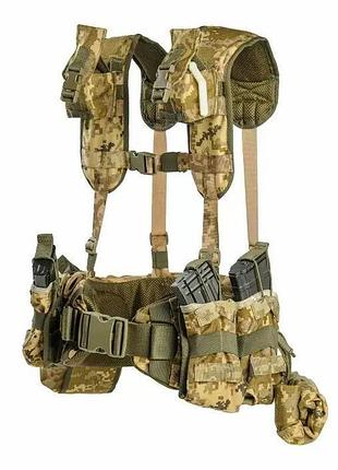 Реминно-плечевая система рпс warmor warbelt + 8 подсумков пиксель