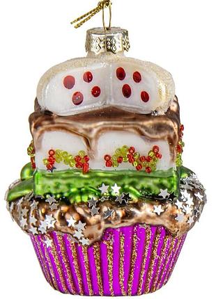 Елочная игрушка "пирожное", 9,8 см elisey