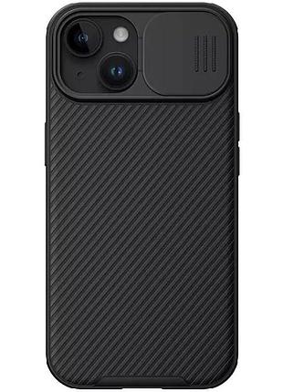 Карбонова накладка nillkin camshield pro для apple iphone 15 (6.1") black