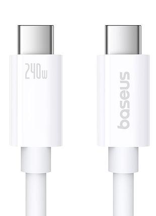 Дата кабель baseus superior series 2 usb4 full-function type-c to type-c 240w (1m) (p10365200211) moon white 2