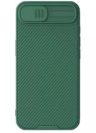 Карбонова накладка nillkin camshield pro для apple iphone 16e (6.1") deep green