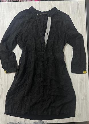 Жіноча сукня-хенлі з вовни zara basic, чорного кольору