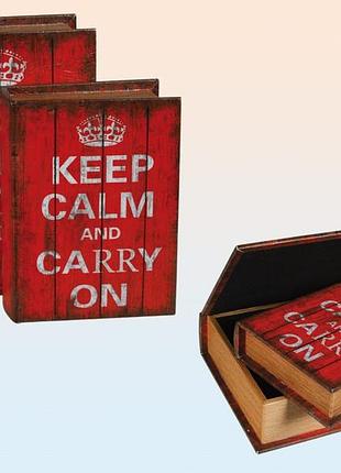 Сейф-книга "keep calm and carry on" (21 см)