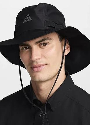 Мужская / женская панама найк оригинал nike acg apex storm-fit adv unisex bucket hat black fq6845-010 m