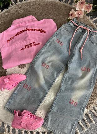 Стильна котонова сорочка для дівчаток 3