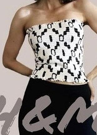 Стильни топ бандо резинка від h&m