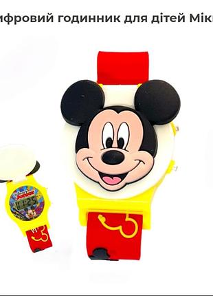 Детские цифровые часы микки маус, disney, 3-d модель