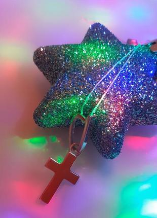 Крестик серебро со вставками золота!