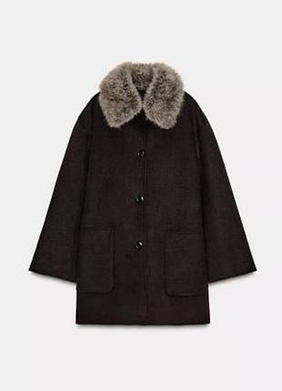 Пальто вовна шерсть zara