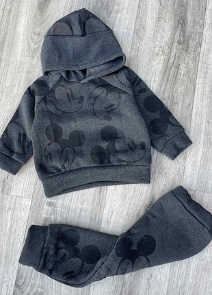 Костюм для мальчика no brand новогодний на флисе 98 см бордовый