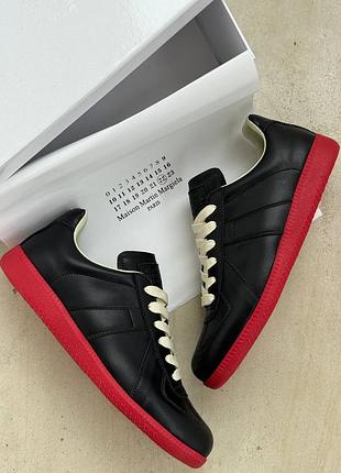Мужские кроссовки maison margiela «replica» « black red