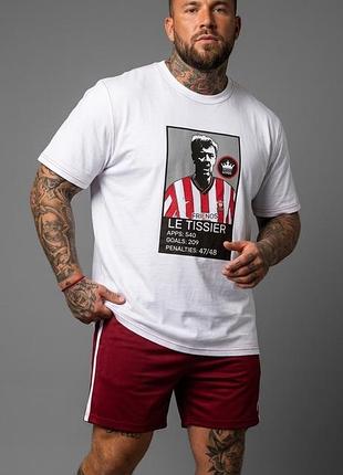 Мужская футболка southampton fc белая с фото и статистикой le tissier, красные швы