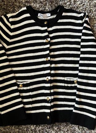 Кардиган zara m у смужку