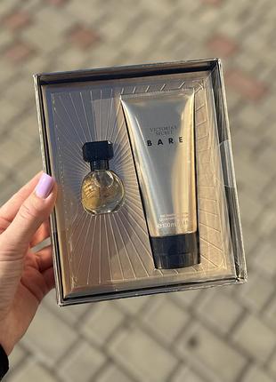 Подарунковий парфумований набір від victoria’s secret bare 2-piece mini eau de parfum & lotion gift set