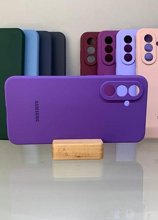 Samsung a56 | противоударный чехол с логотипом | soft touch | сливовый