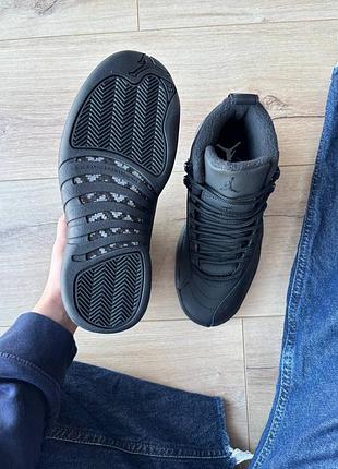 Jordan 12 retro winterized triple black 7