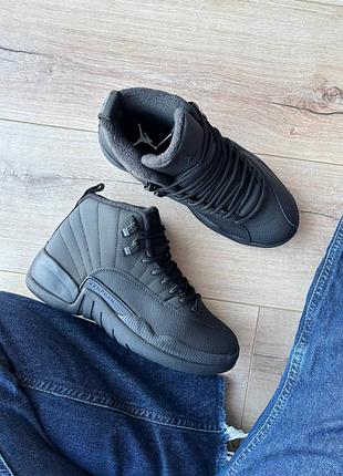 Jordan 12 retro winterized triple black 9