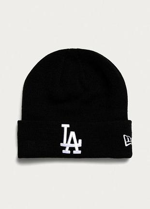 Чоловіча / жіноча шапка нью ера оригінал new era mlb cuff knit la dodgers 12122730