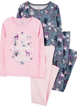 Пижама для девочки carters (852310) 2шт 14 лет 158 см разноцветный