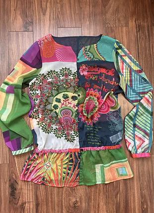 Яркая легкая блуза desigual, р. xl