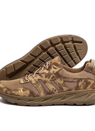 Кроссовки летние 3d сетка adidas цвет камуфляж, койот