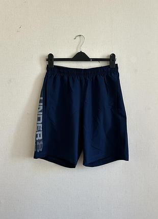 Мужские спортивные шорты under armour woven graphic wordmark blue