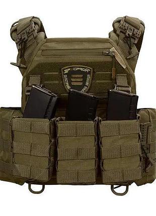 Тактичний жилет із швидким скиданням warmor gen.3 pro + 3 підсумка олива