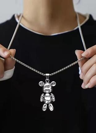 Кулон в стиле хип хоп bear подвижный медведь подвеска унисекс