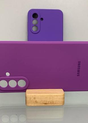Samsung a56 | противоударный чехол с логотипом | soft touch | фиолетовый