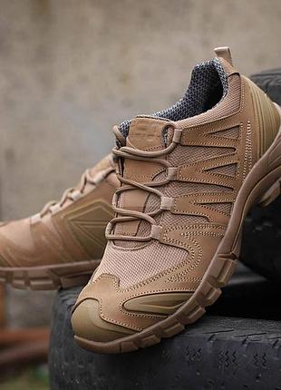 Кросівки тактичні демісезонні "мисливець" мембрана goretex койот