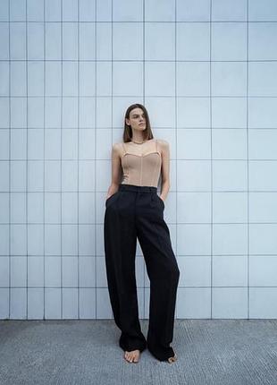 Боді в рубчик zara