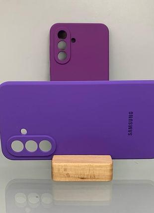 Samsung a36 | противоударный чехол с логотипом | soft touch | сливовый