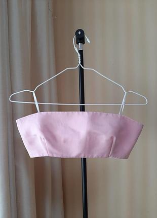 Розовый топ бандо zara