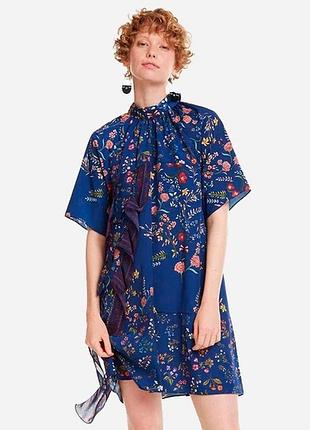 Брендова сукня у кквітковий принт desigual, р м-л