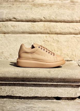 Женские кроссовки alexander mcqueen beige