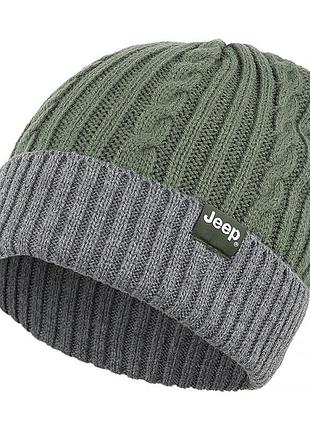 Чоловіча / жіноча шапка джип оригінал jeep twisted tricot hat j22w o102602-e857