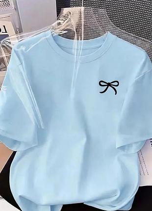 Футболка жіноча приємного небесного кольору