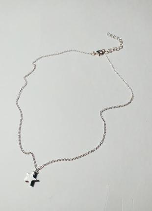 Цепочка с подвеской звезда серебро минимализм ожерелье колье цепочка кулон9 фото
