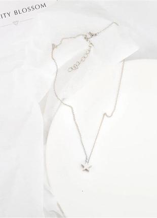 Цепочка с подвеской звезда серебро минимализм ожерелье колье цепочка кулон2 фото