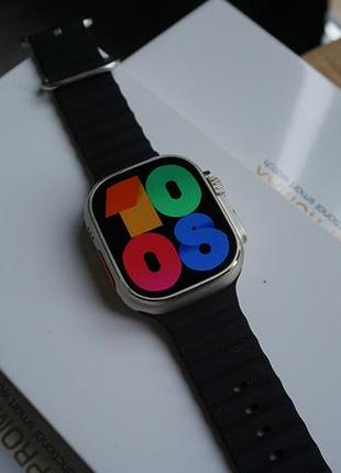Смарт часы hk8 pro max 49 mm amoled экран украинское меню с функцией звонка серый