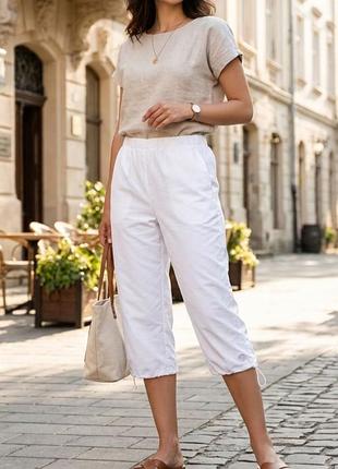 Белоснежные легкие бриджи / шорты бренда manguun