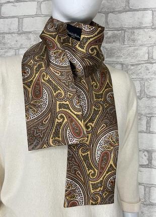 Вишуканий шовковий шарф твілі turnbull & asser