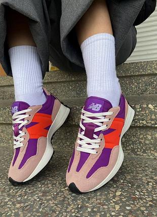 Женские кроссовки nb 327 purple