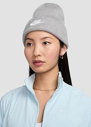 Мужская / женская шапка найк оригинал nike u nk peak beanie tc fut f24 l hf0186-063