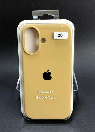 Чехол силиконовый для iphone 17 silicone case orig full №28 gold (4you)
