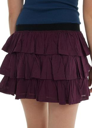 Новая юбка superdry bouquet skirt in purple - xs-s