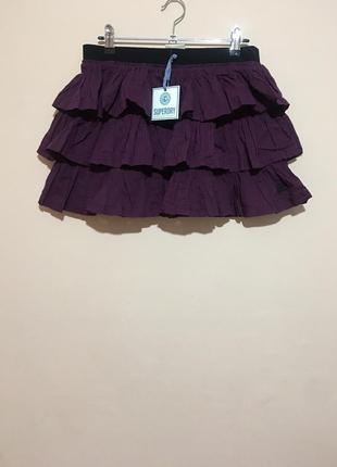 Новая юбка superdry bouquet skirt in purple2 фото