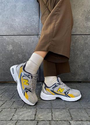 Женские кроссовки nb 530 yellow silver