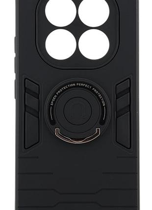 Чохол spgen ring для xiaomi redmi note 14 pro 5g протиударний із підставкою кільце чорний