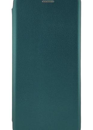Чехол книжка premium для xiaomi redmi note 14s на магните с подставкой зеленый